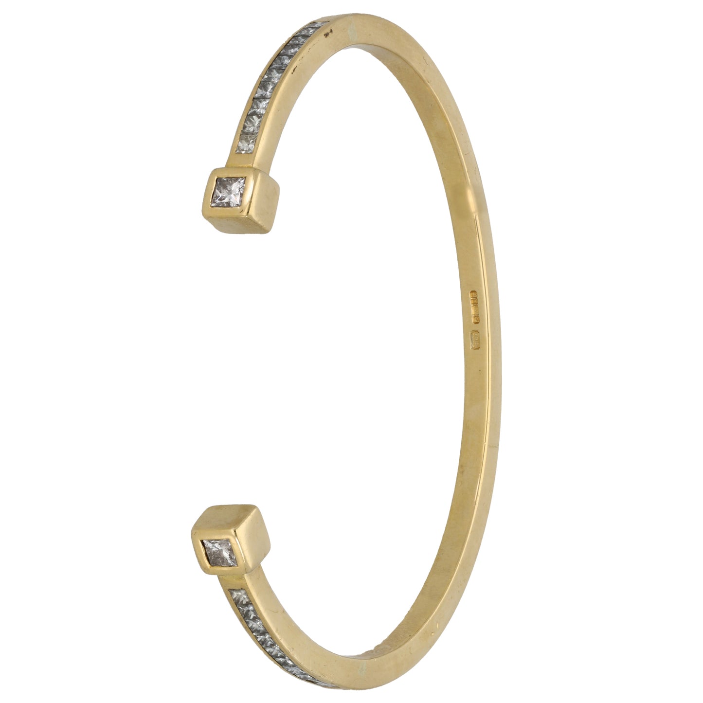 18ct Gold 2.48ct Diamond Alternative Bangle