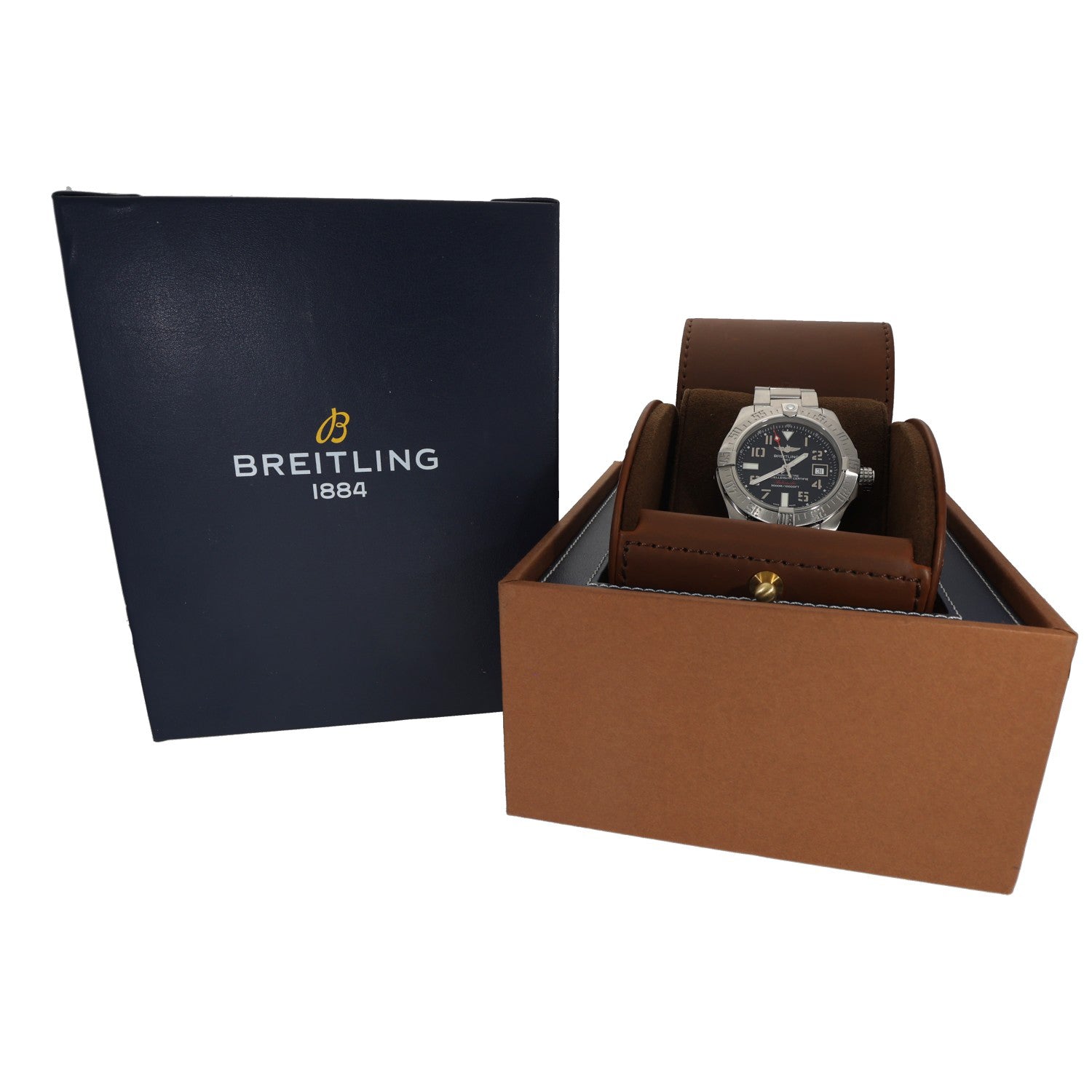 Breitling Avenger II Seawolf A17331, black dial, stainless steel, box image