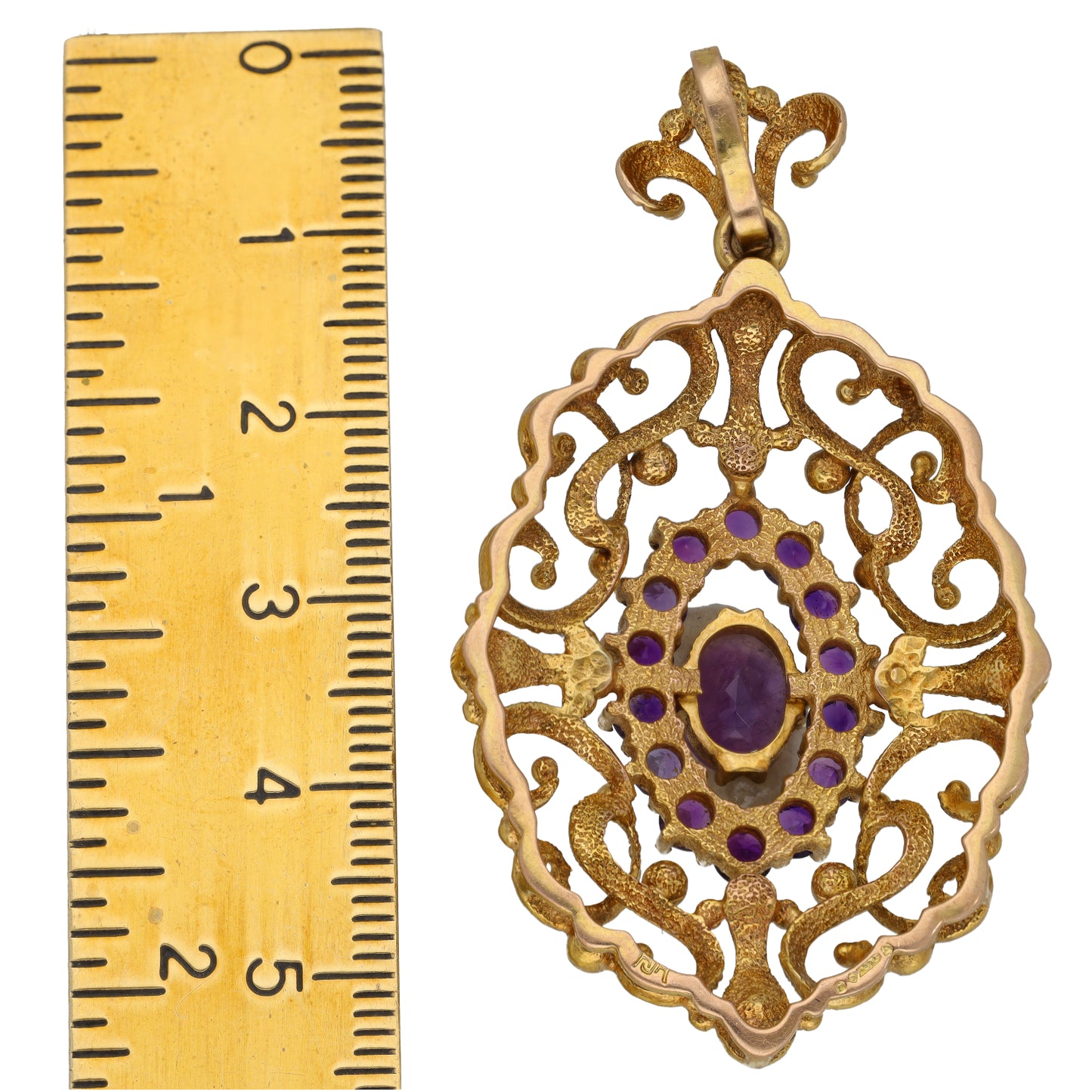 9ct Gold Amethyst Dress/Cocktail Pendant