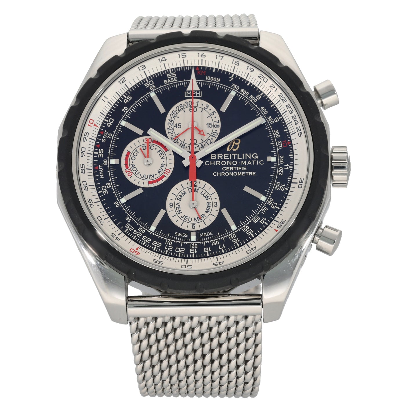 Breitling Chronomatic A19360 49mm Stainless Steel Watch