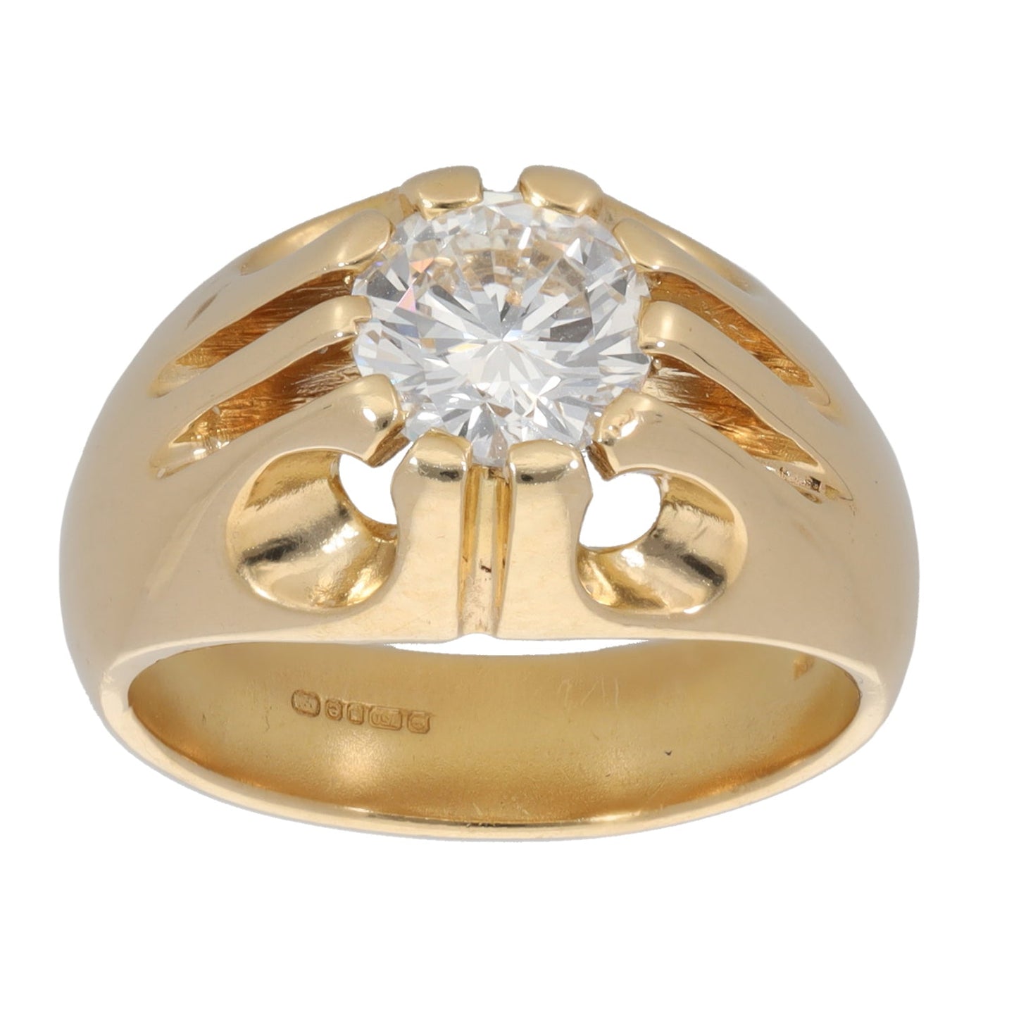 18ct Gold 1.50ct Diamond Solitaire Ring Size N