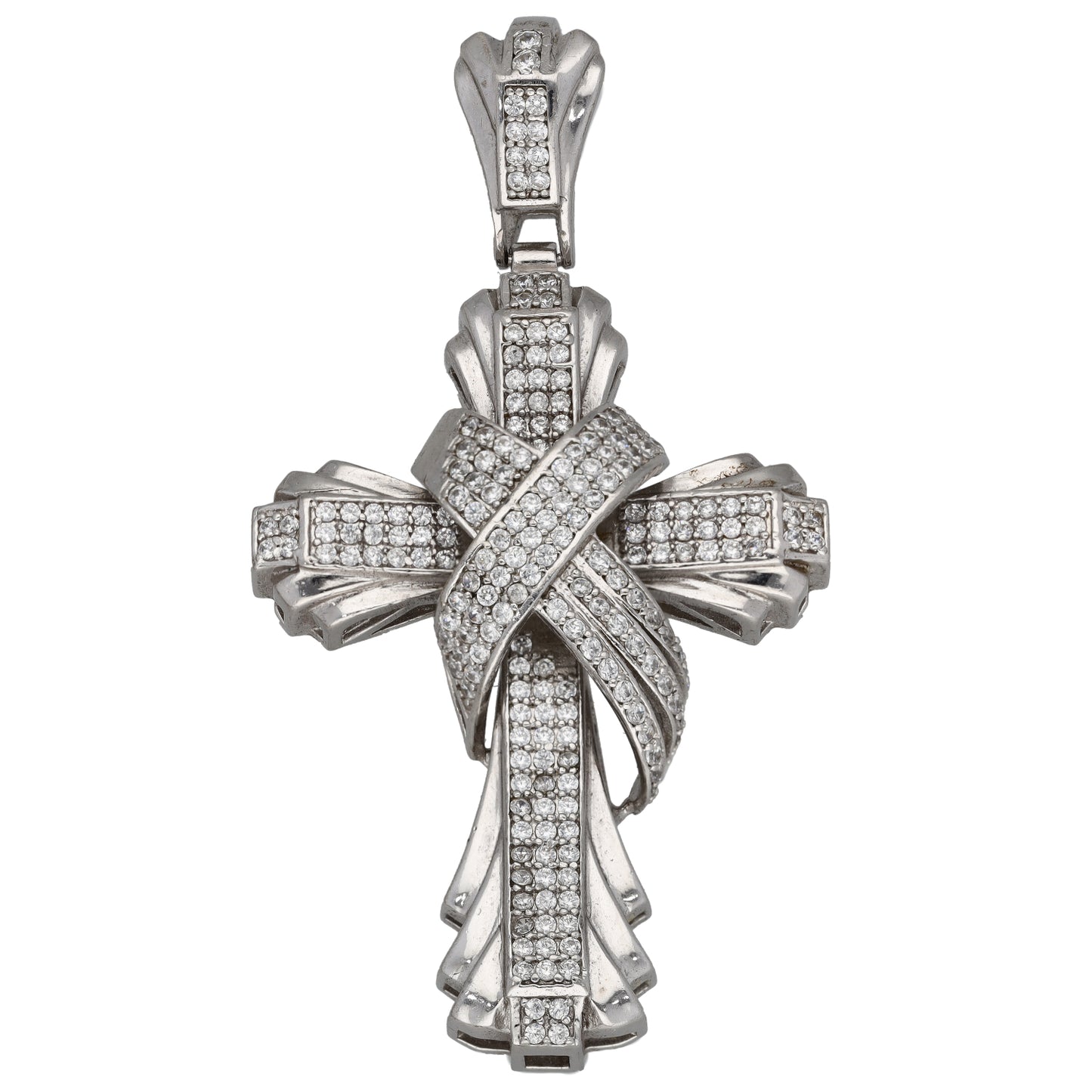 Sterling Silver Cubic Zirconia Cross Pendant