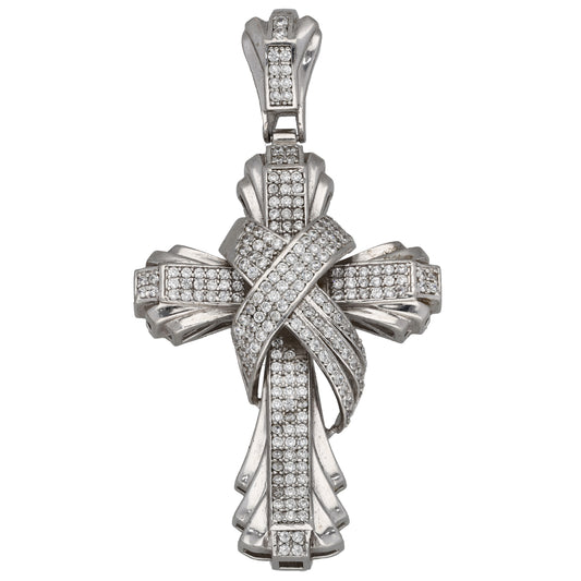 Sterling Silver Cubic Zirconia Cross Pendant