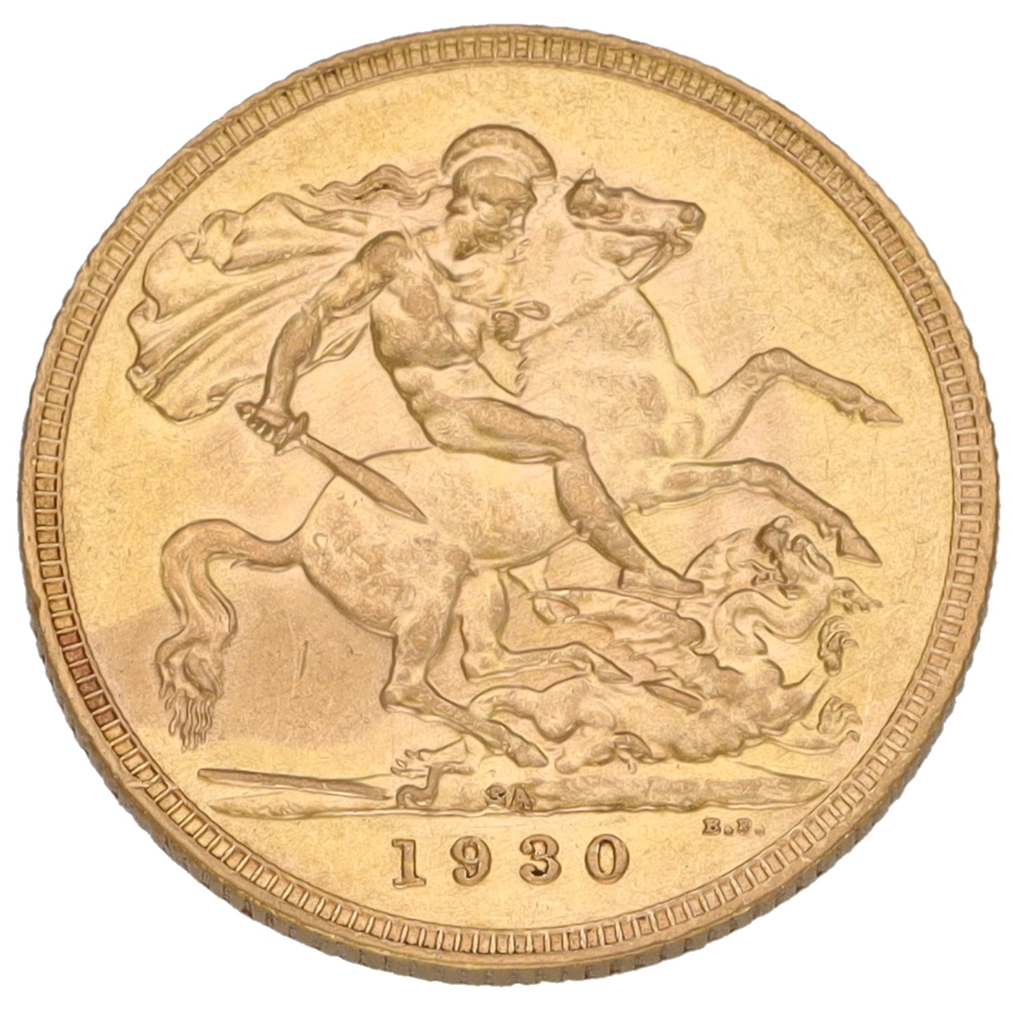 22ct Gold King George V Full Sovereign Coin 1930