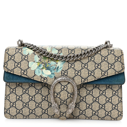 Gucci Dionysus GG Supreme Blooms Coated Canvas Bag - Beige & Navy