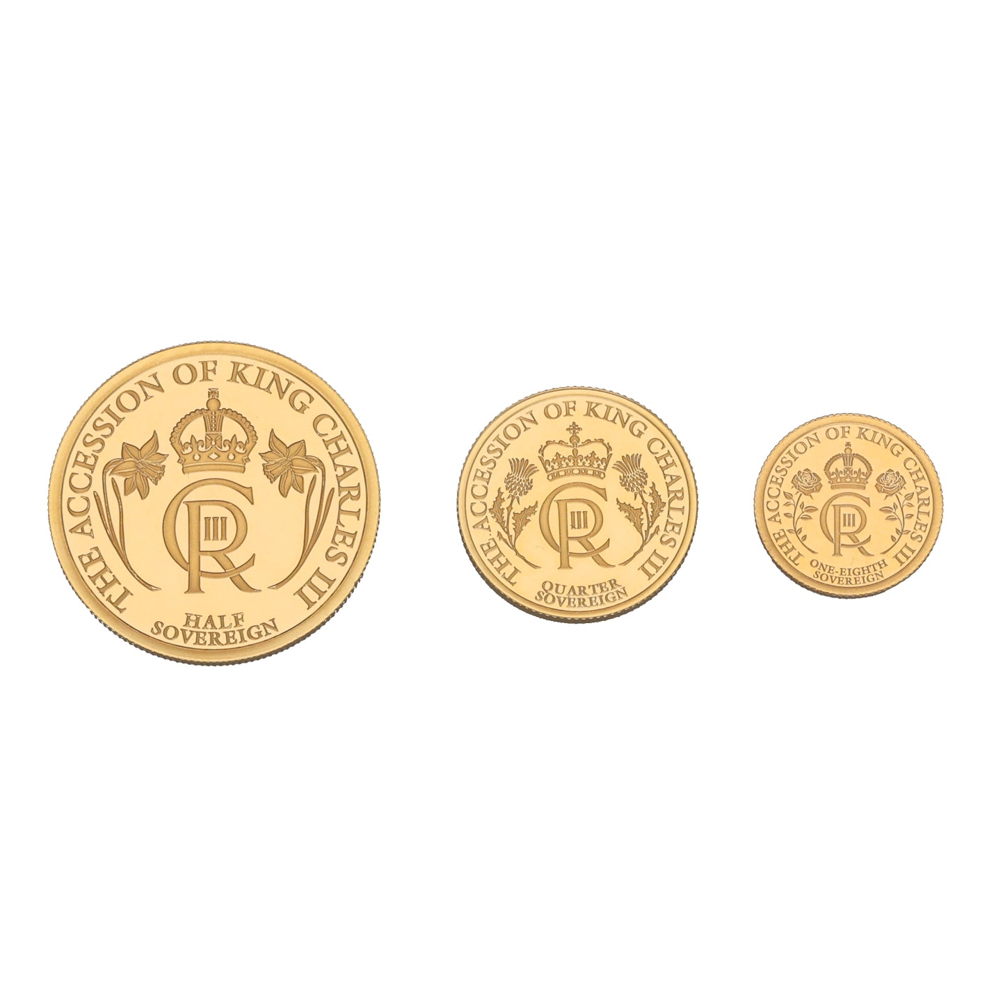 22ct Gold King Charles III Ascension Sovereign Coin Set 2023