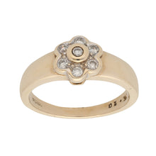 Load image into Gallery viewer, 9ct Gold 0.20ct Diamond Cluster Ring Size N
