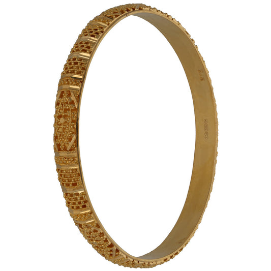 22ct Gold Patterned Bangle
