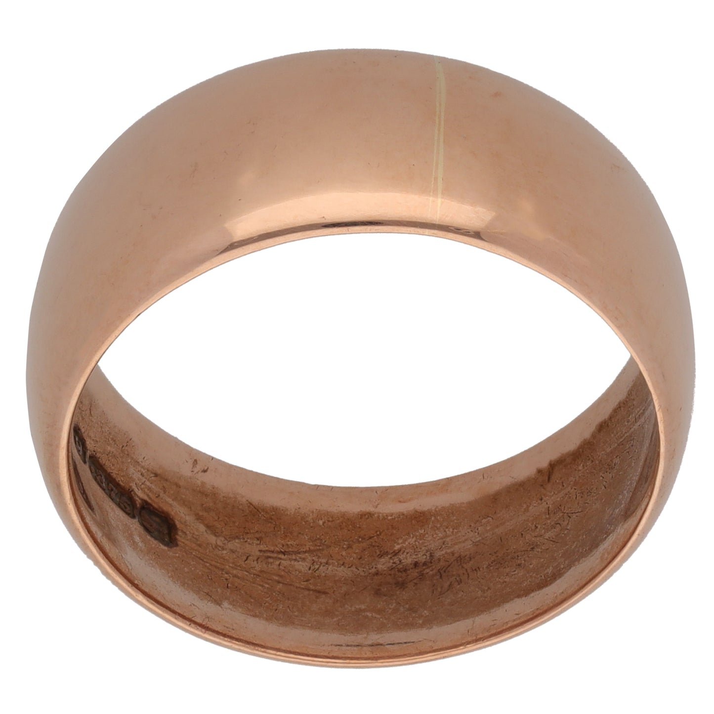 9ct Rose Gold Plain Wedding Ring Size S