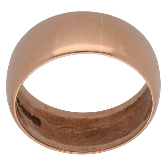 9ct Rose Gold Plain Wedding Ring Size S