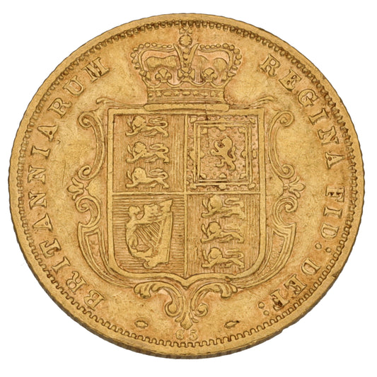 22ct Gold Queen Victoria Half Sovereign Coin 1878