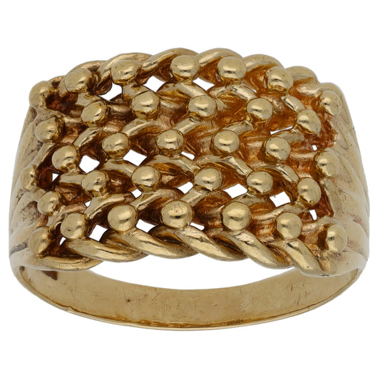 9ct Gold Keeper Ring Size T