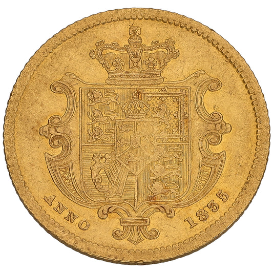 22ct Gold King George IIII Half Sovereign Coin 1835
