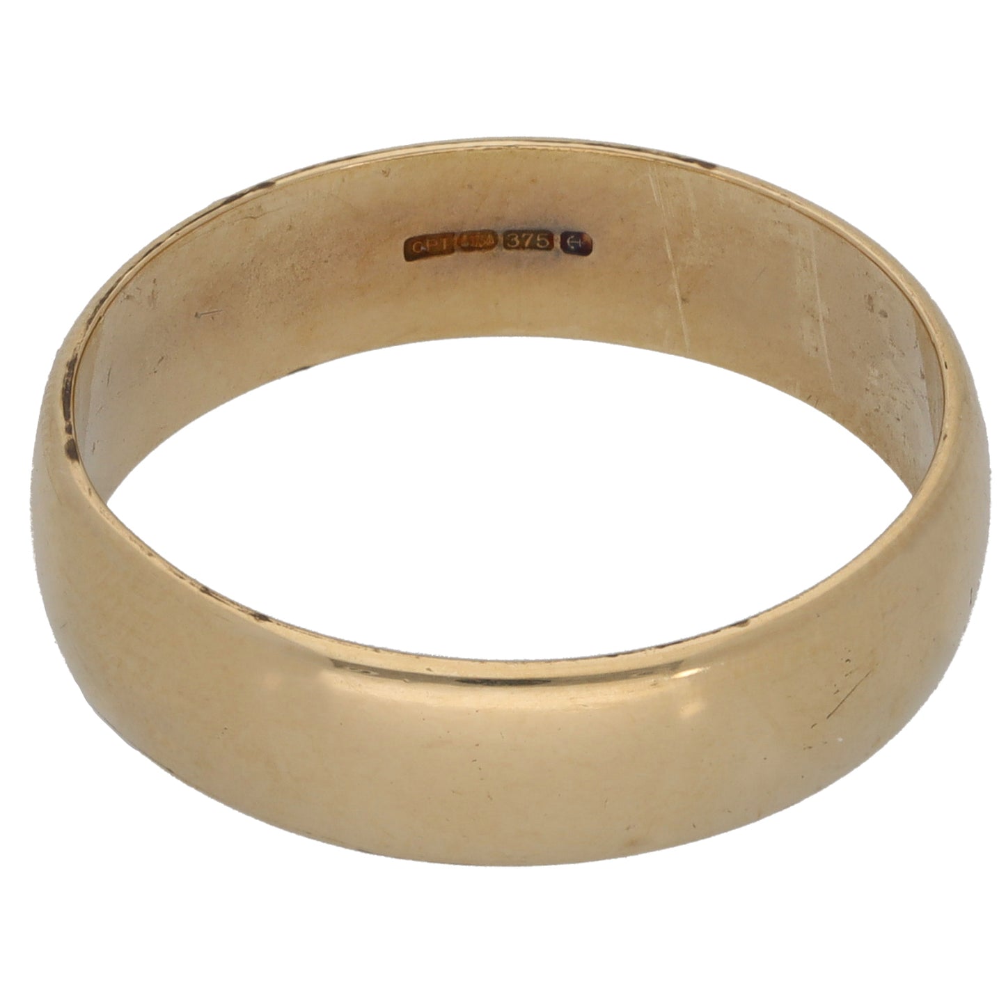 9ct Gold Plain Wedding Ring Size T