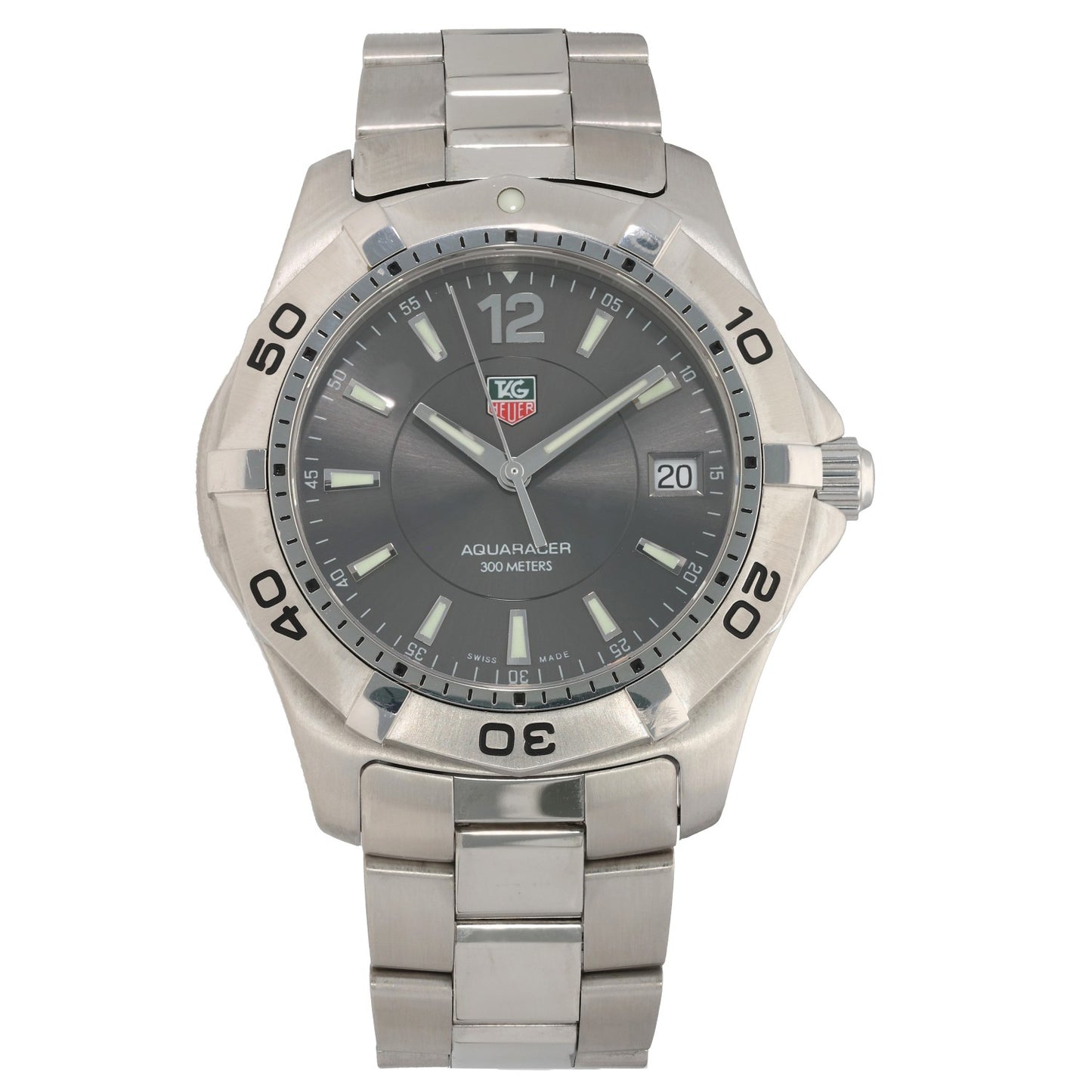 Tag Heuer Aquaracer WAF111E, Grey Dial, Stainless Steel, Front Image