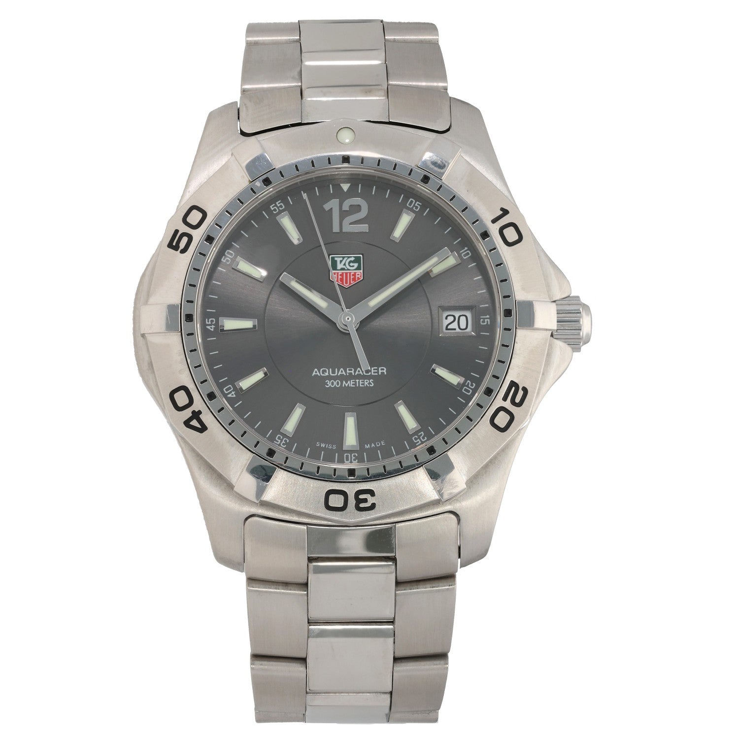 Tag Heuer Aquaracer WAF111E, Grey Dial, Stainless Steel, Front Image