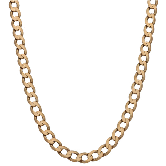 9ct Gold Curb Chain 22"