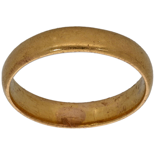22ct Gold Plain Wedding Ring Size P