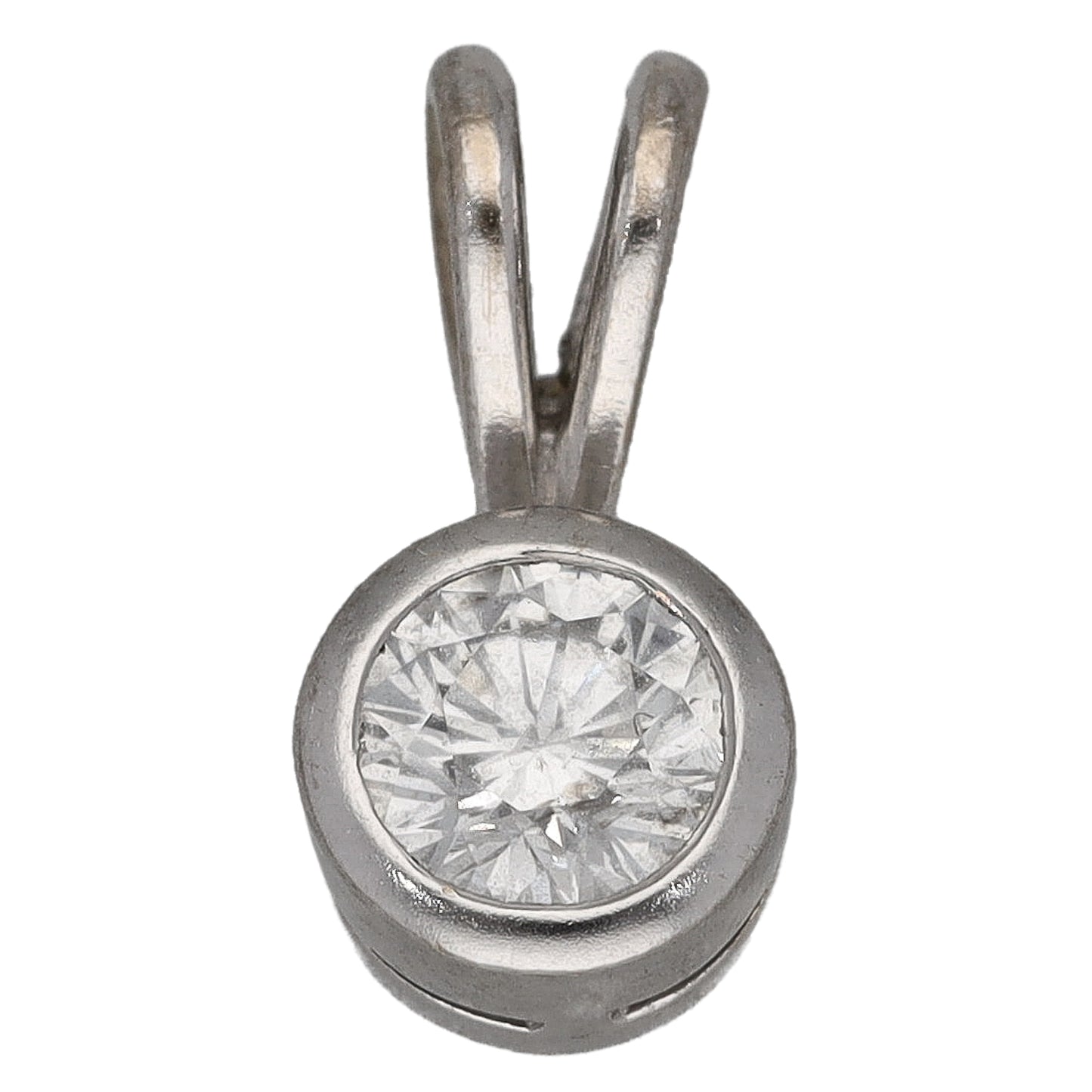 18ct White Gold 0.33ct Diamond Solitaire Pendant