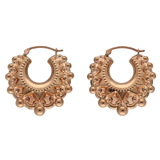 9ct Rose Gold Creole Earrings