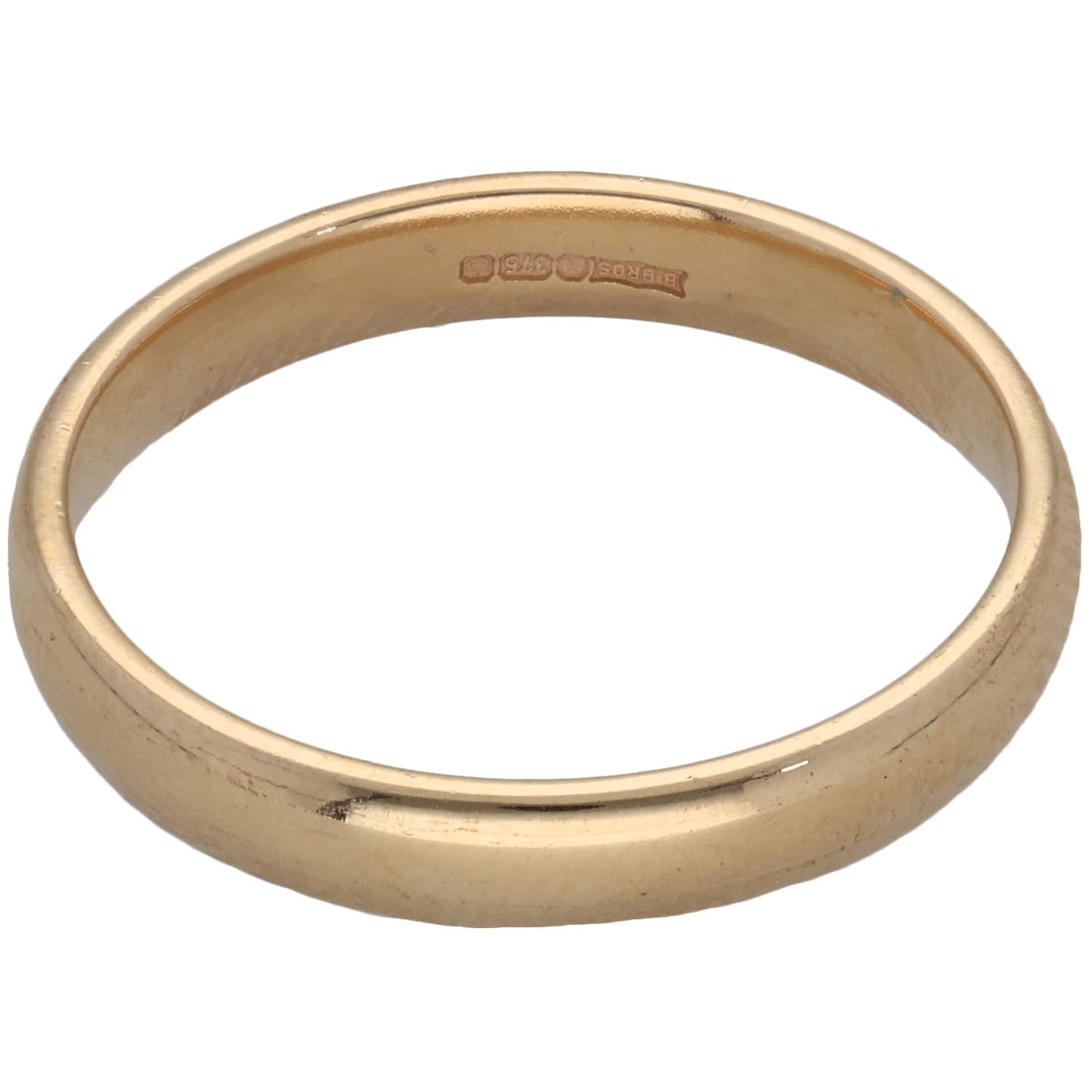 9ct Gold Plain Wedding Ring Size O