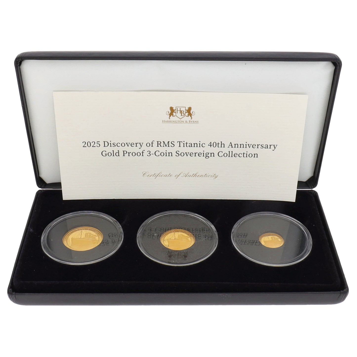 22ct Gold Discovery Of RMS Titanic 40th Anniversary Sovereign Coins Set 2025