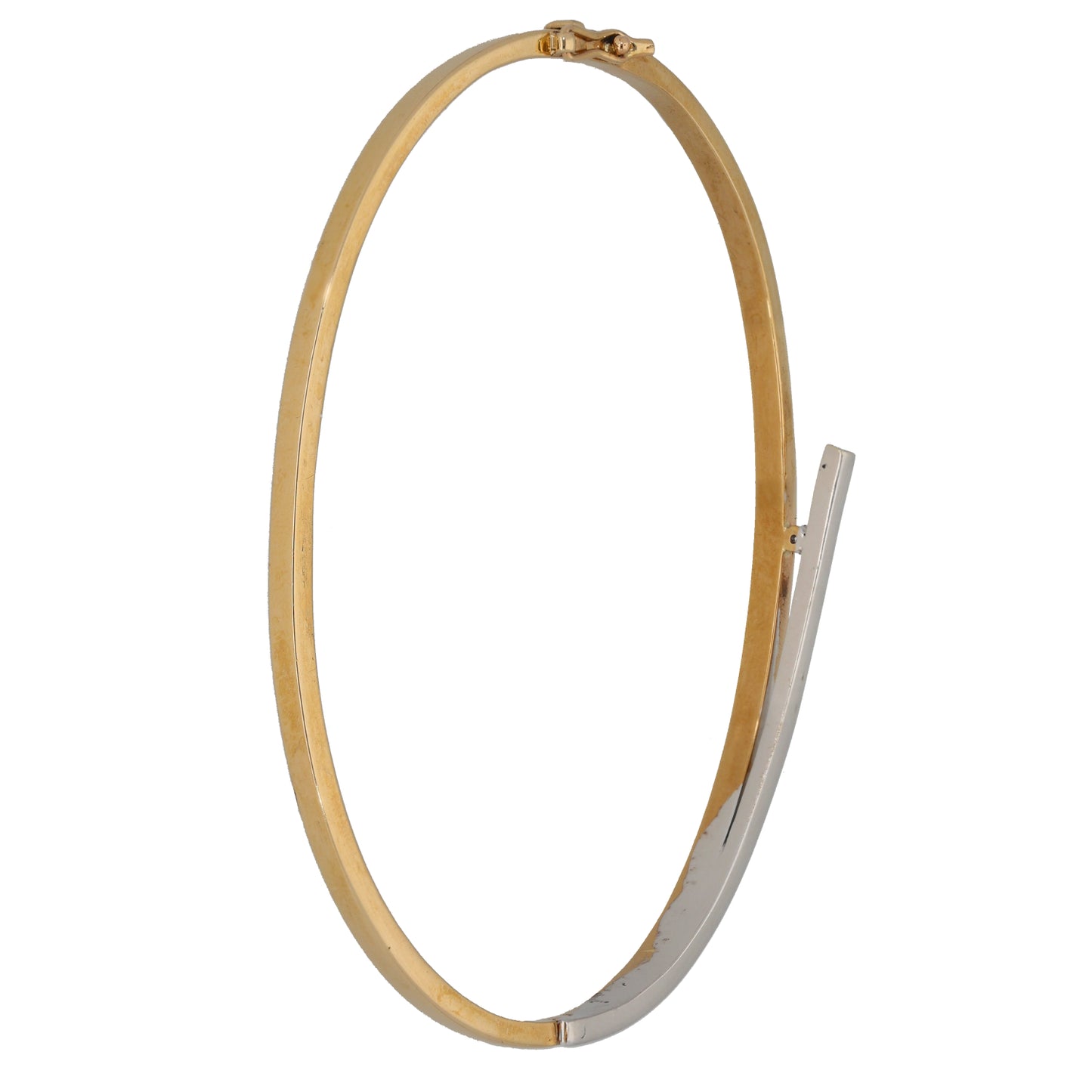 9ct Bicolour Gold 0.02ct Diamond Alternative Bangle