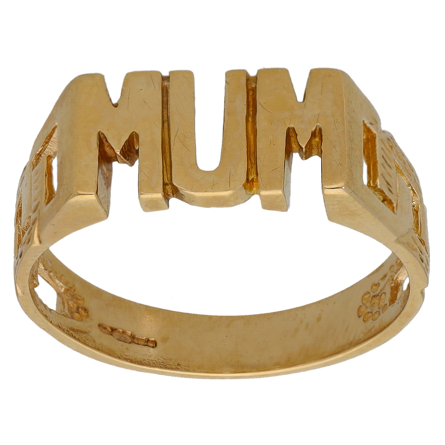 9ct Gold Mum Ring Size P