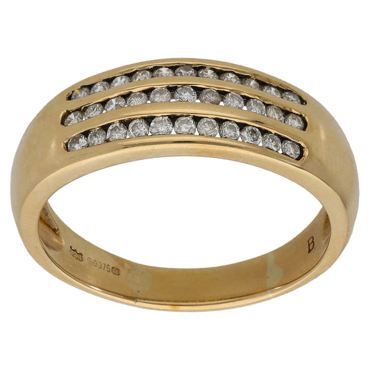 9ct Gold 0.47ct Diamond Alternative Ring Size V