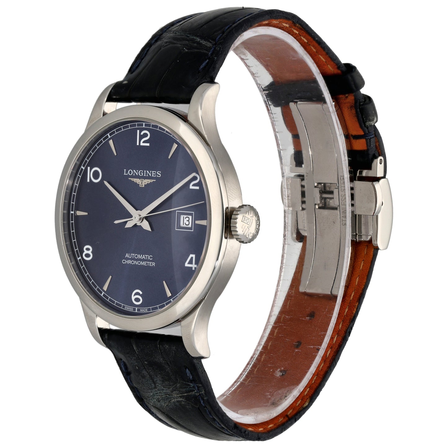 Longines Record L2.821.4 40mm Stainless Steel Watch