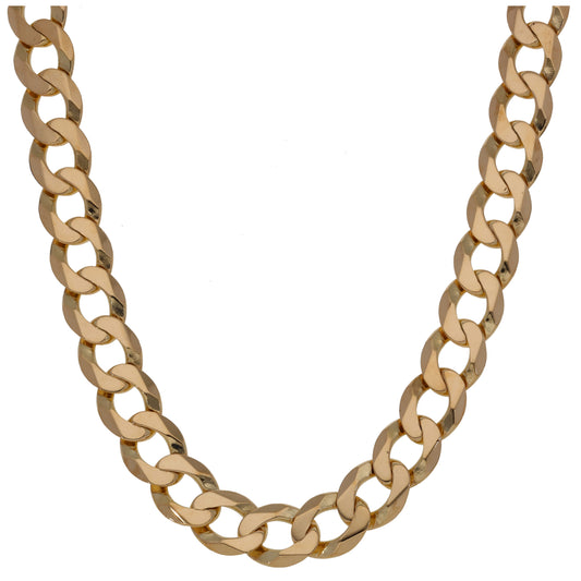 9ct Gold Curb Chain 22"