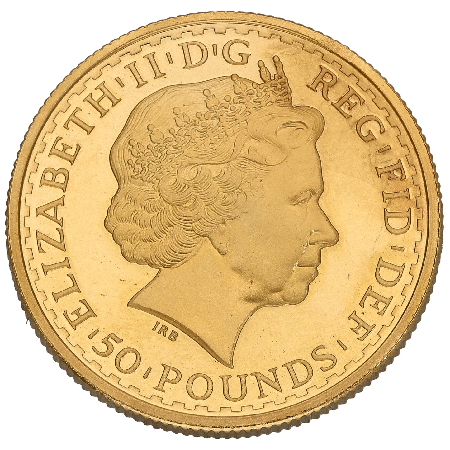22ct Gold Queen Elizabeth II 1/2 OZ Britannia Coin 2001