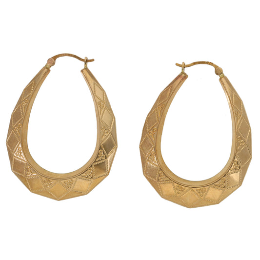 9ct Gold Creole Earrings