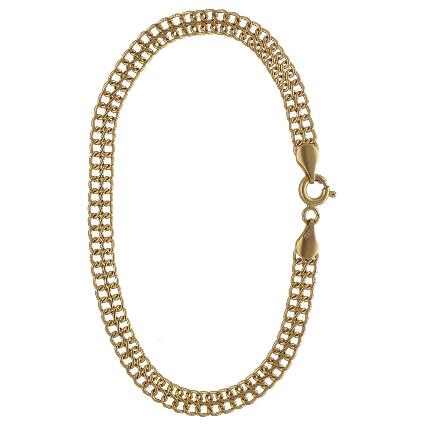 9ct Gold Double Curb Bracelet