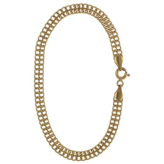 9ct Gold Double Curb Bracelet