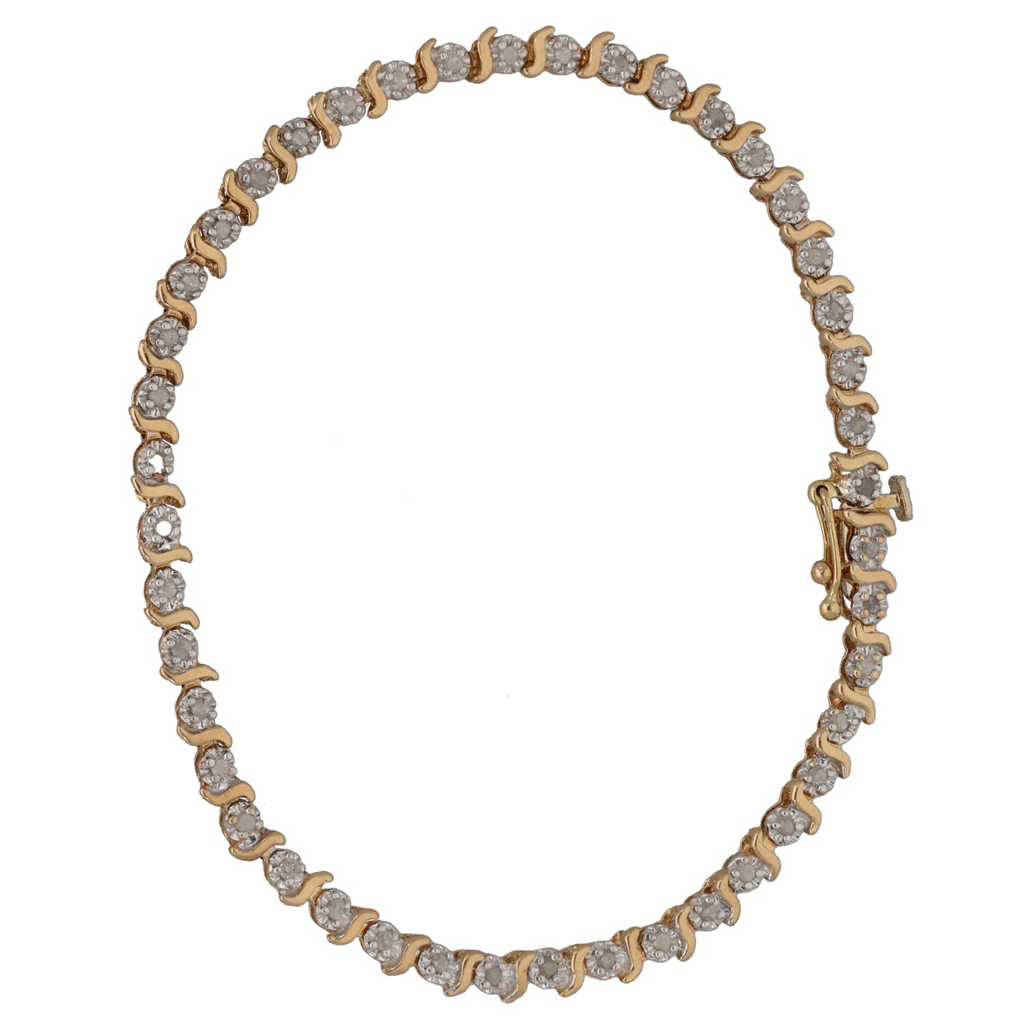 9ct Gold 0.44ct Diamond Line/Tennis Bracelet