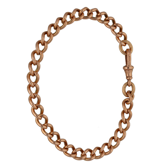 9ct Rose Gold Curb Bracelet
