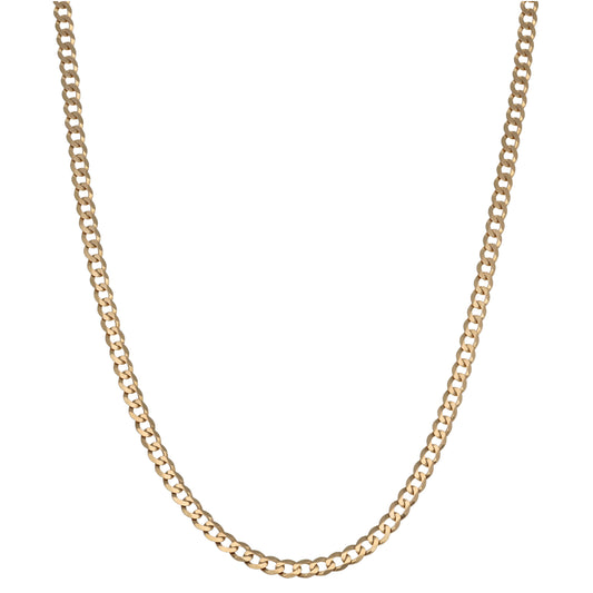 9ct Gold Curb Chain 18"