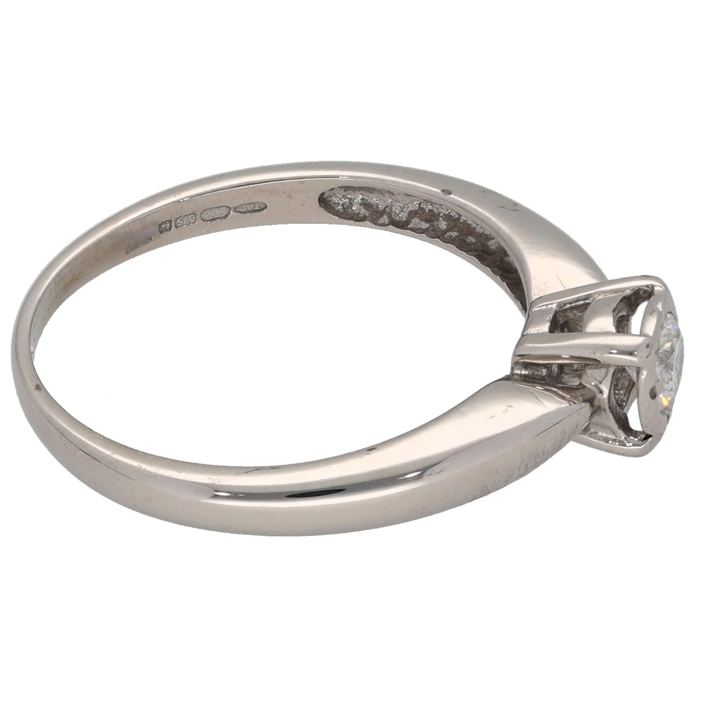 9ct Gold 0.15ct Diamond Solitaire Ring Size N