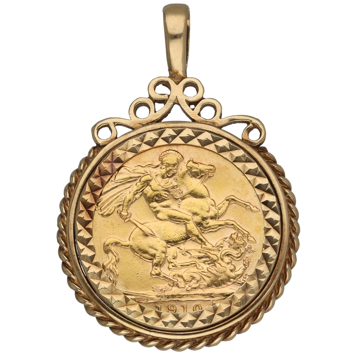 9ct Gold Full Sovereign Coin Pendant