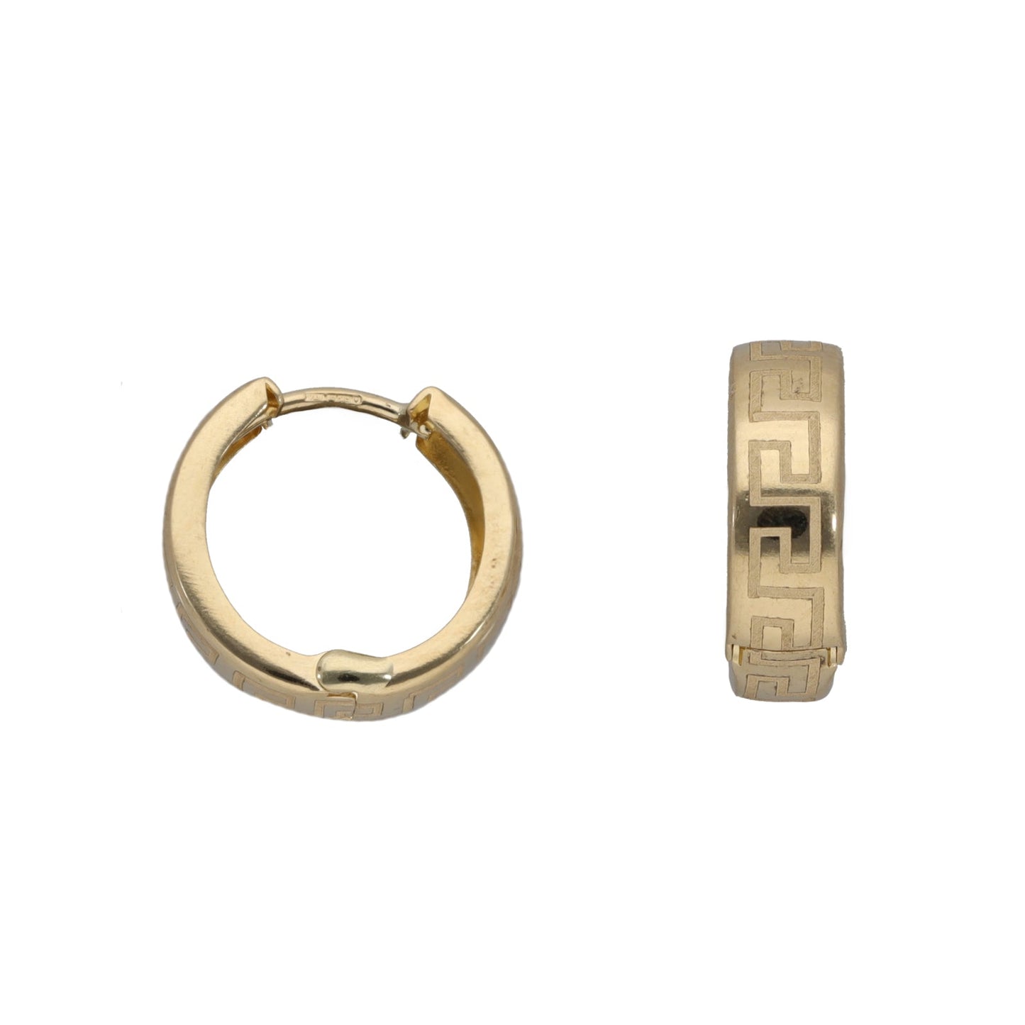 14ct Gold Kids Geek Key Hoop Earrings