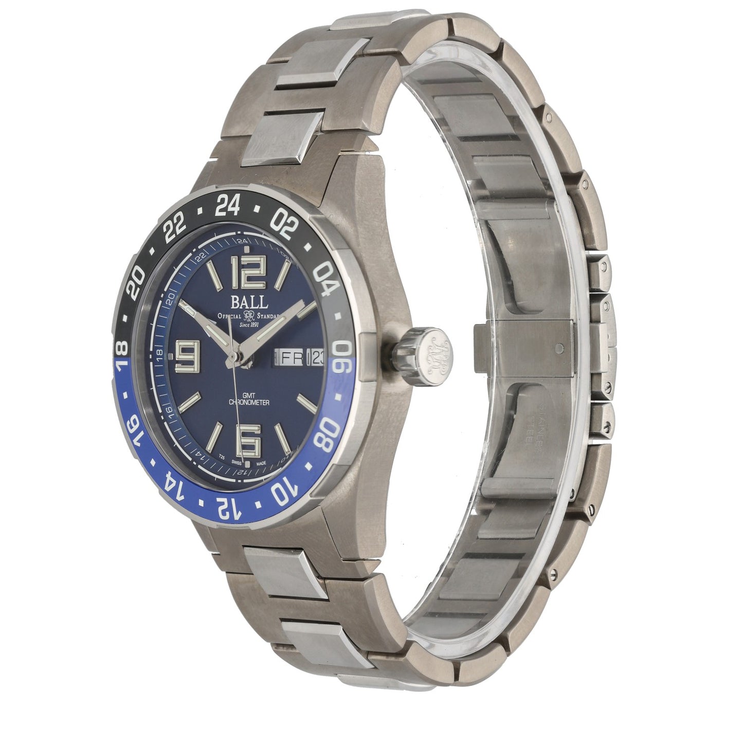 Ball Roadster Marine GMT DG3000A-S1CJ-BE 41mm Titanium Watch