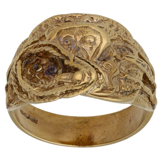 9ct Gold Saddle Ring Size W