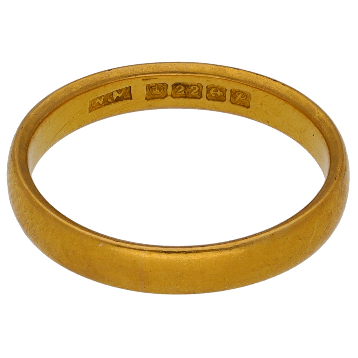 22ct Gold Plain Wedding Ring Size P