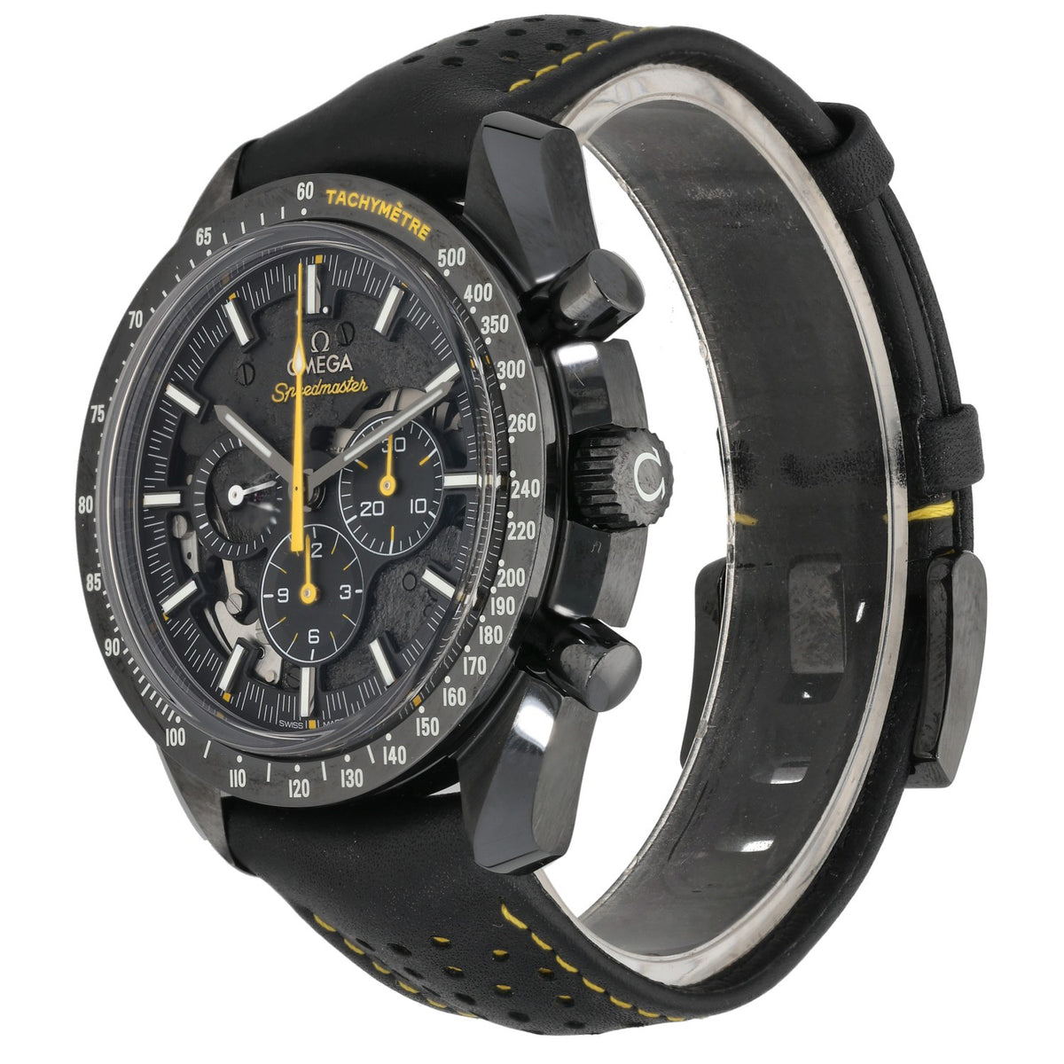Omega Speedmaster Drak Side Of The Moon 311.92.44.30.01.001, front angle