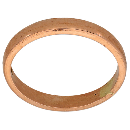 9ct Rose Gold Plain Wedding Ring Size L