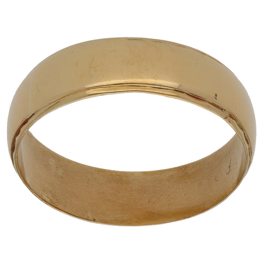 9ct Gold Shaped Wedding Ring Size Z+2