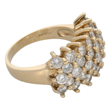 Load image into Gallery viewer, 14ct Gold Cubic Zirconia Dress/Cocktail Ring Size M
