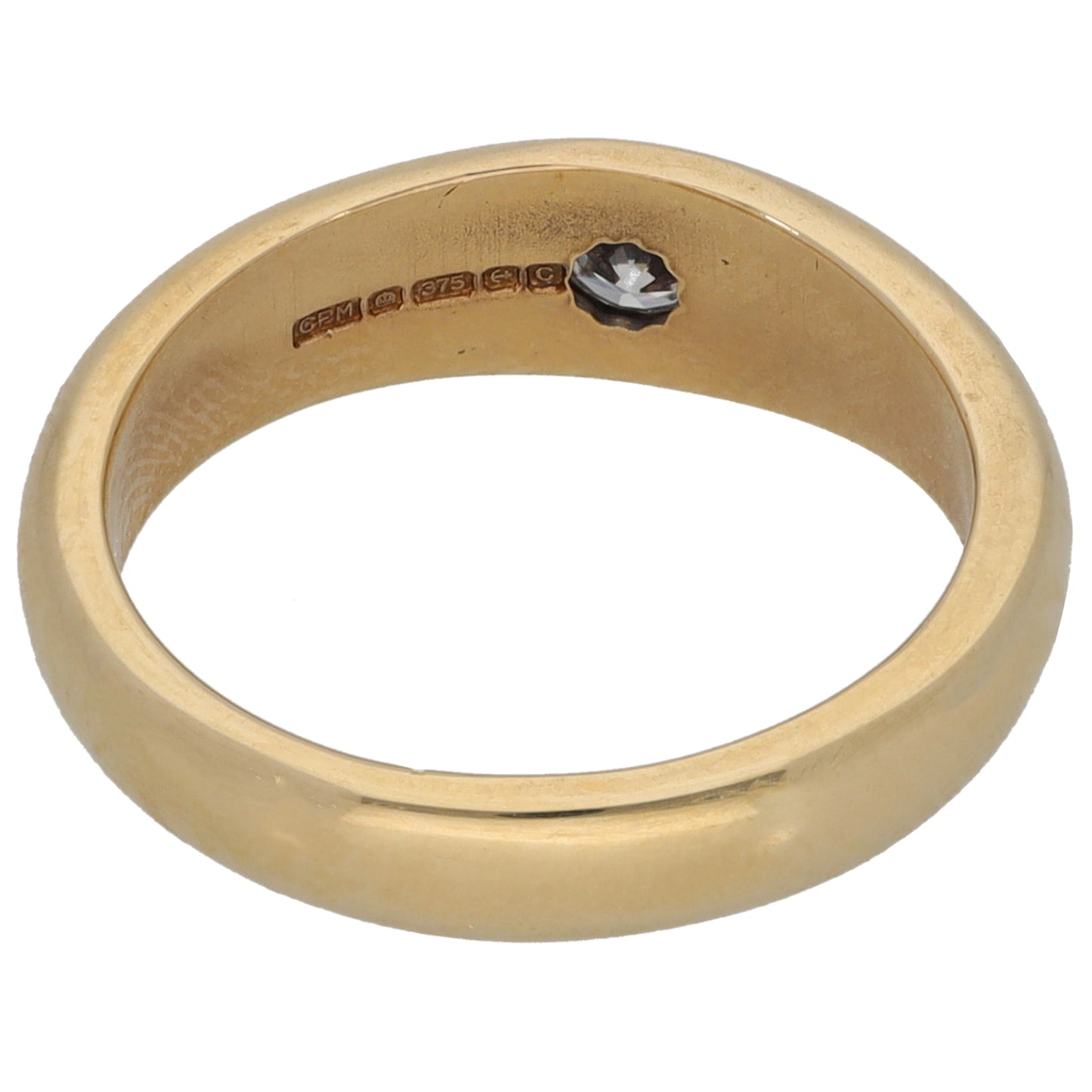 9ct Gold 0.15ct Diamond Solitaire Ring Size K