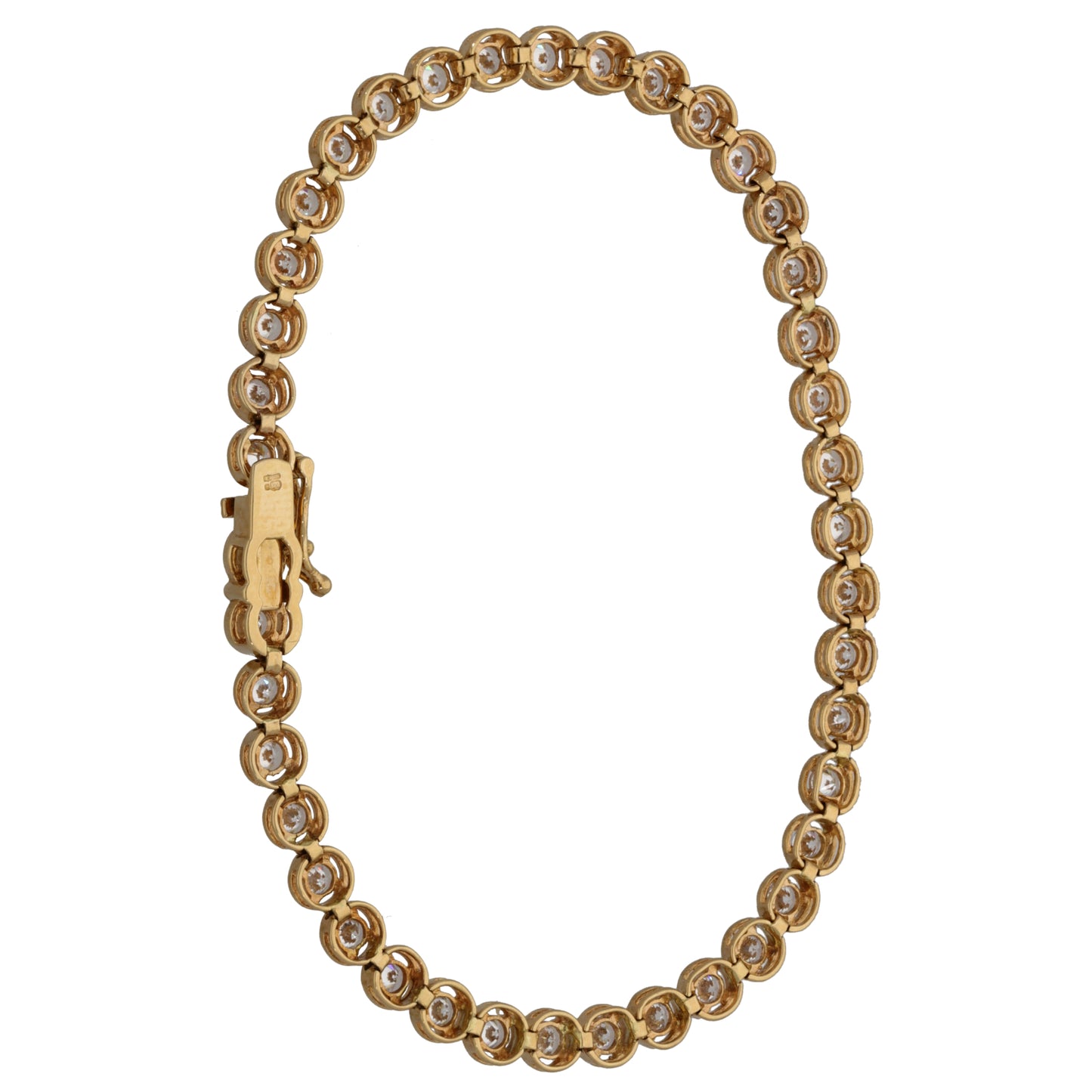 9ct Gold Cubic Zirconia Line/Tennis Bracelet